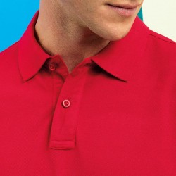 Plain Men's classic fit long sleeved polo Asquith & Fox 200 GSM